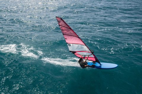 GRETA MARCHEGGER flying on the freeride gear