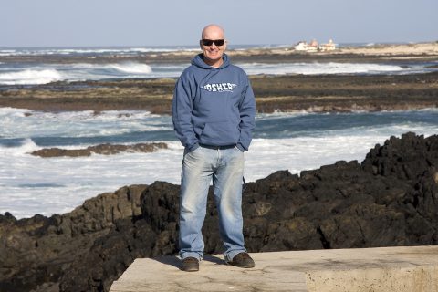 Corky happy in Fuerteventura