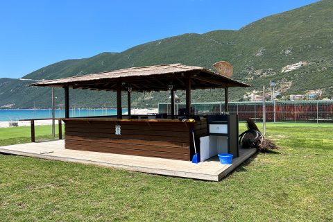 The Beach bar takes shape