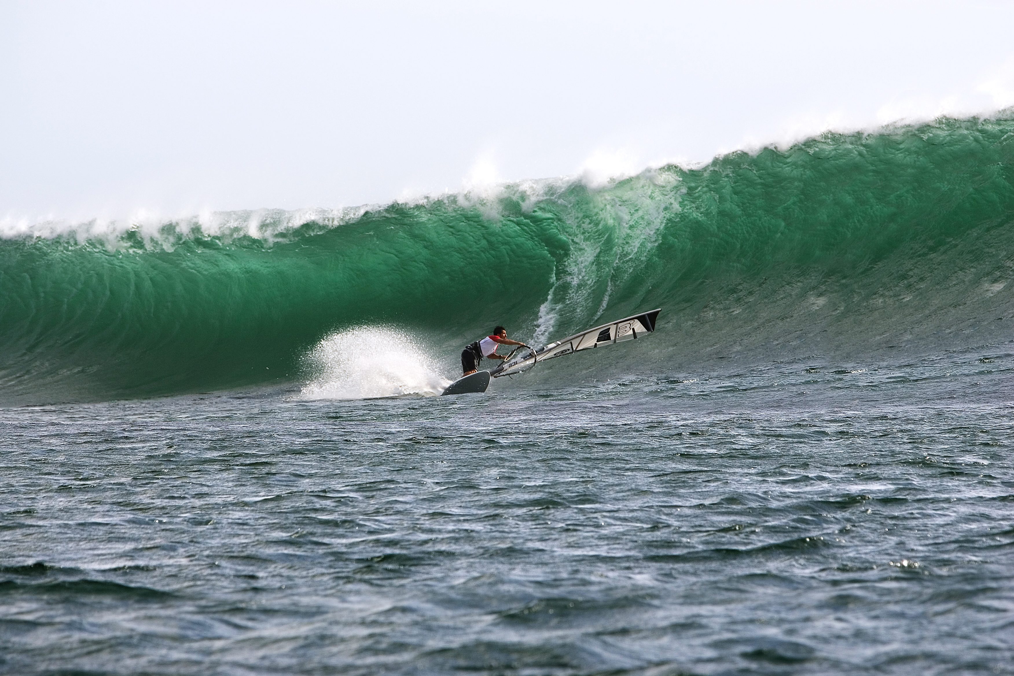 Nik Baker dropping in at the Pipe in Sumbawa!