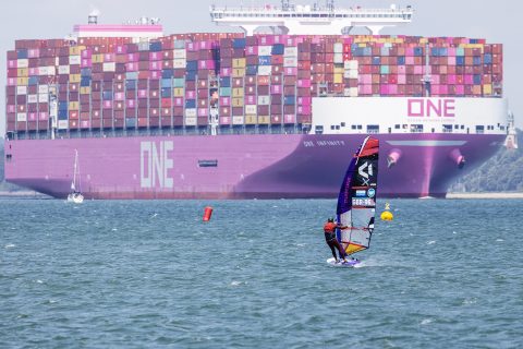 Watch out for the container ship